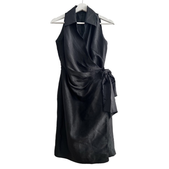 90s/Y2K Vintage Japanese designer Novespazio X Noboru Yamafuji black wrap dress - Picture 5 of 5